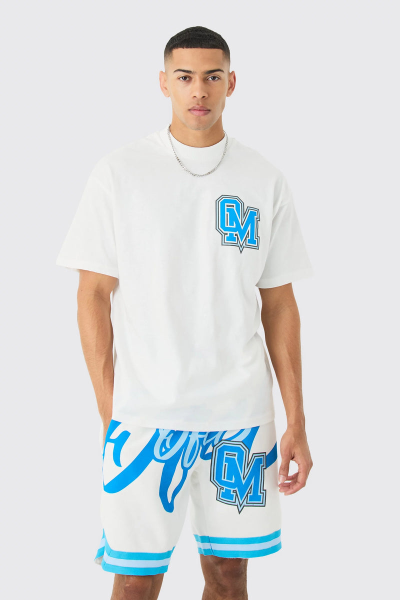 OVERSIZED OFCL BASKETBALL T-SHIRT AND SHORT SET