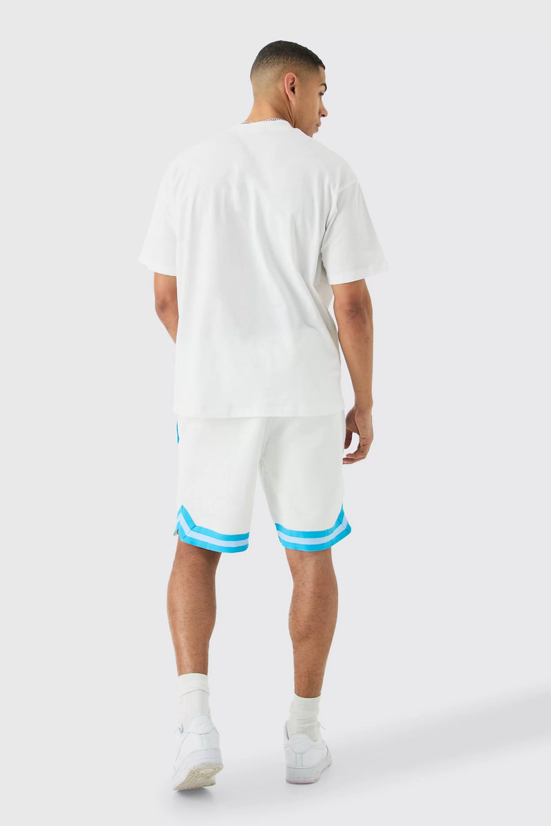 OVERSIZED OFCL BASKETBALL T-SHIRT AND SHORT SET