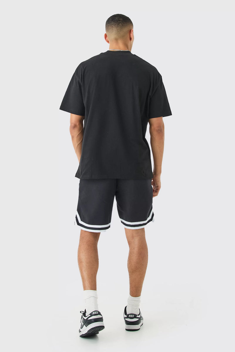 OVERSIZED OFCL BASKETBALL T-SHIRT AND SHORT SET