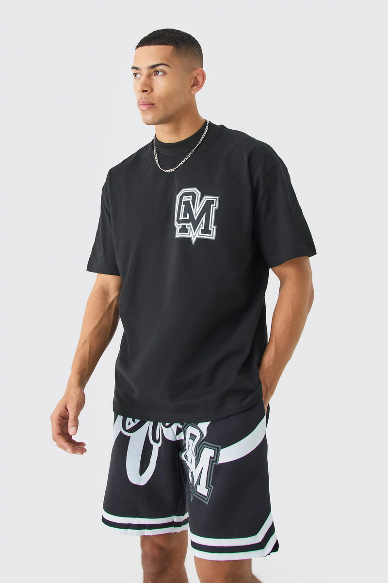 OVERSIZED OFCL BASKETBALL T-SHIRT AND SHORT SET