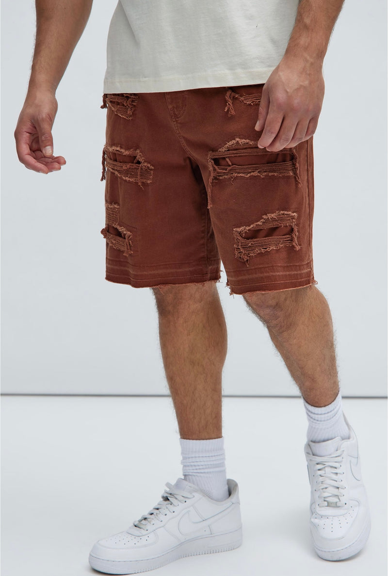 Shorts relaxados Irving - Chocolate
