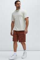 Shorts relaxados Irving - Chocolate