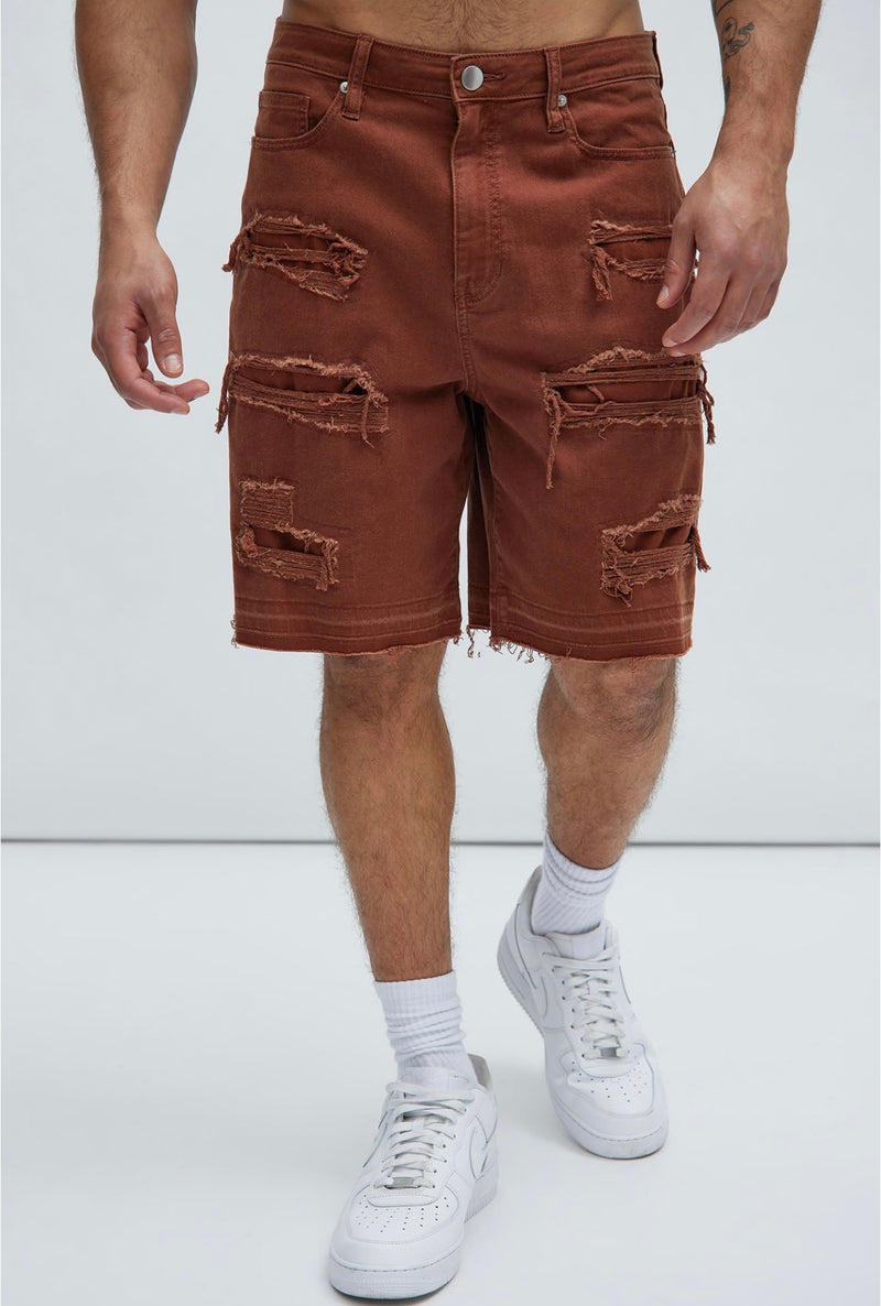 Shorts relaxados Irving - Chocolate