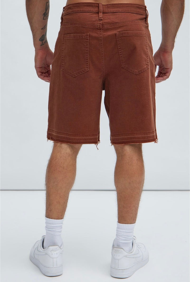 Shorts relaxados Irving - Chocolate