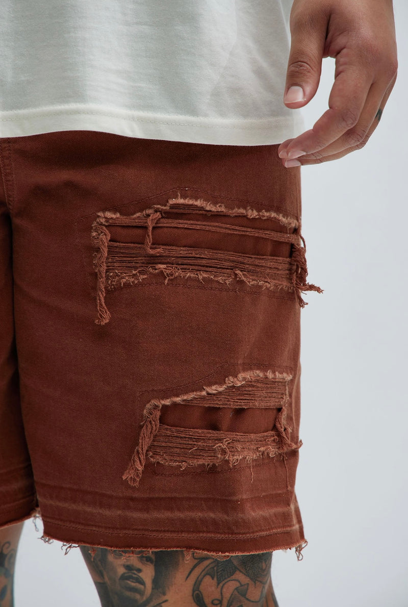 Shorts relaxados Irving - Chocolate