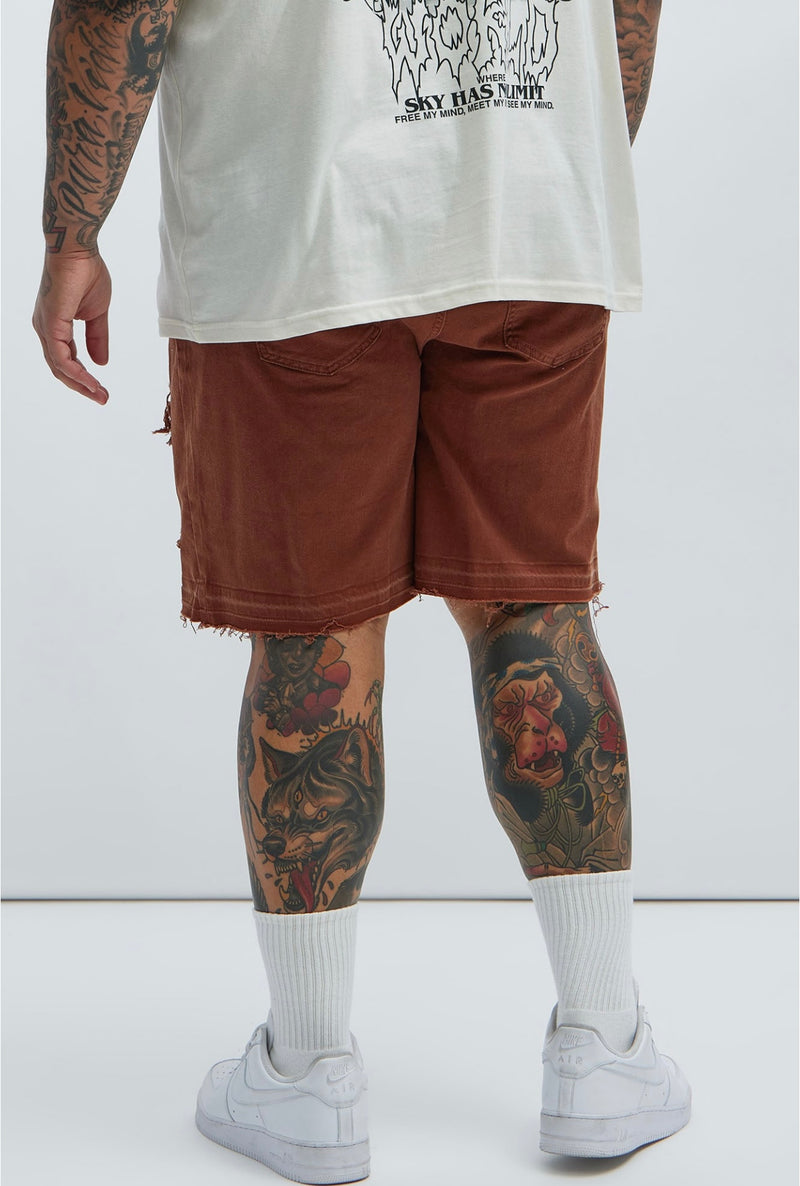 Shorts relaxados Irving - Chocolate