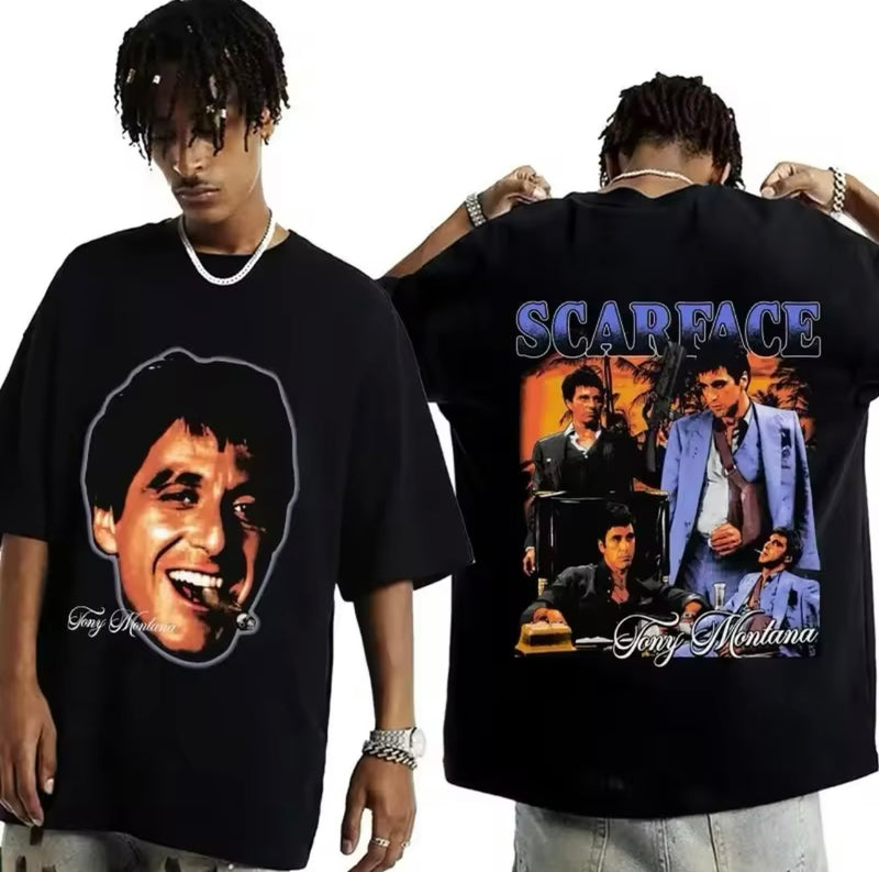 Scarface Tony Montana Movie Graphics T-Shirt