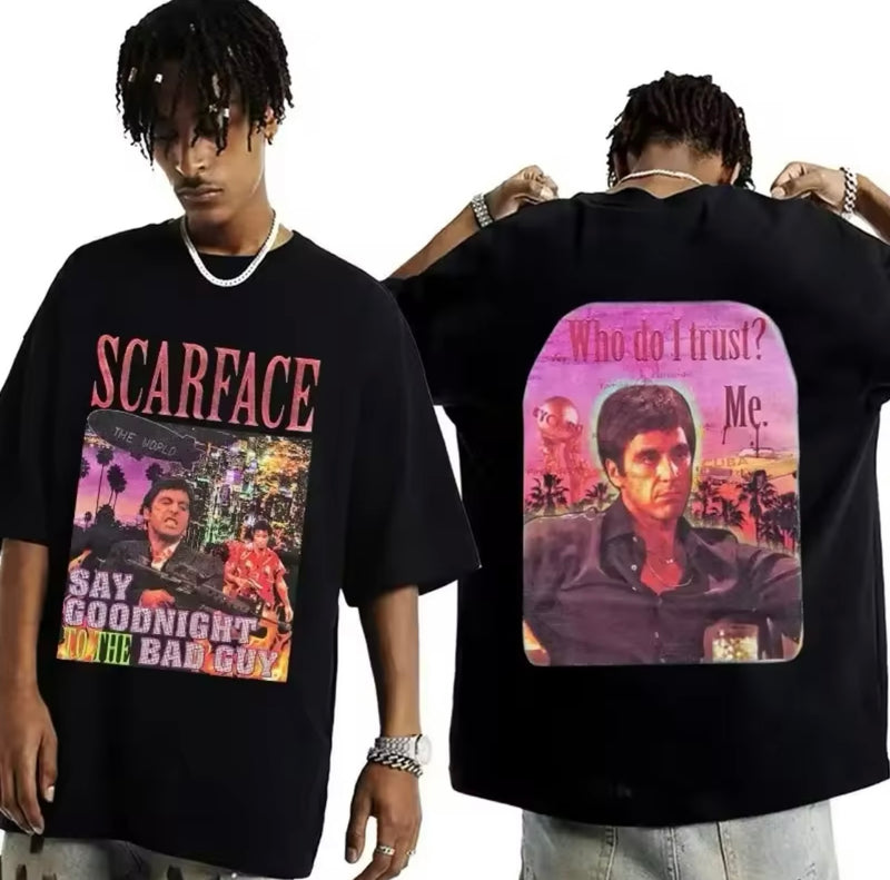 Scarface Tony Montana Movie Graphics T-Shirt