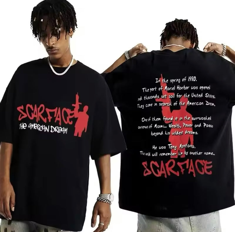 Scarface Tony Montana Movie Graphics T-Shirt