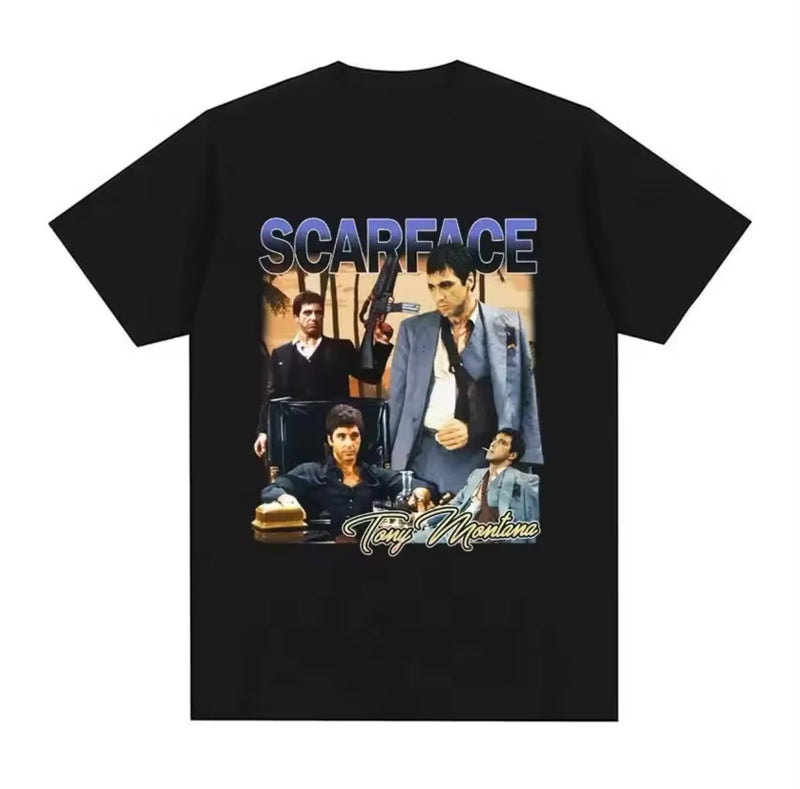 Scarface Tony Montana Movie Graphics T-Shirt