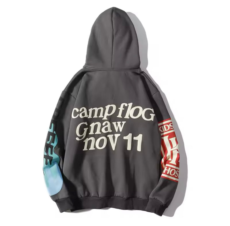 Street Casual Hoodie Graffiti Capuz