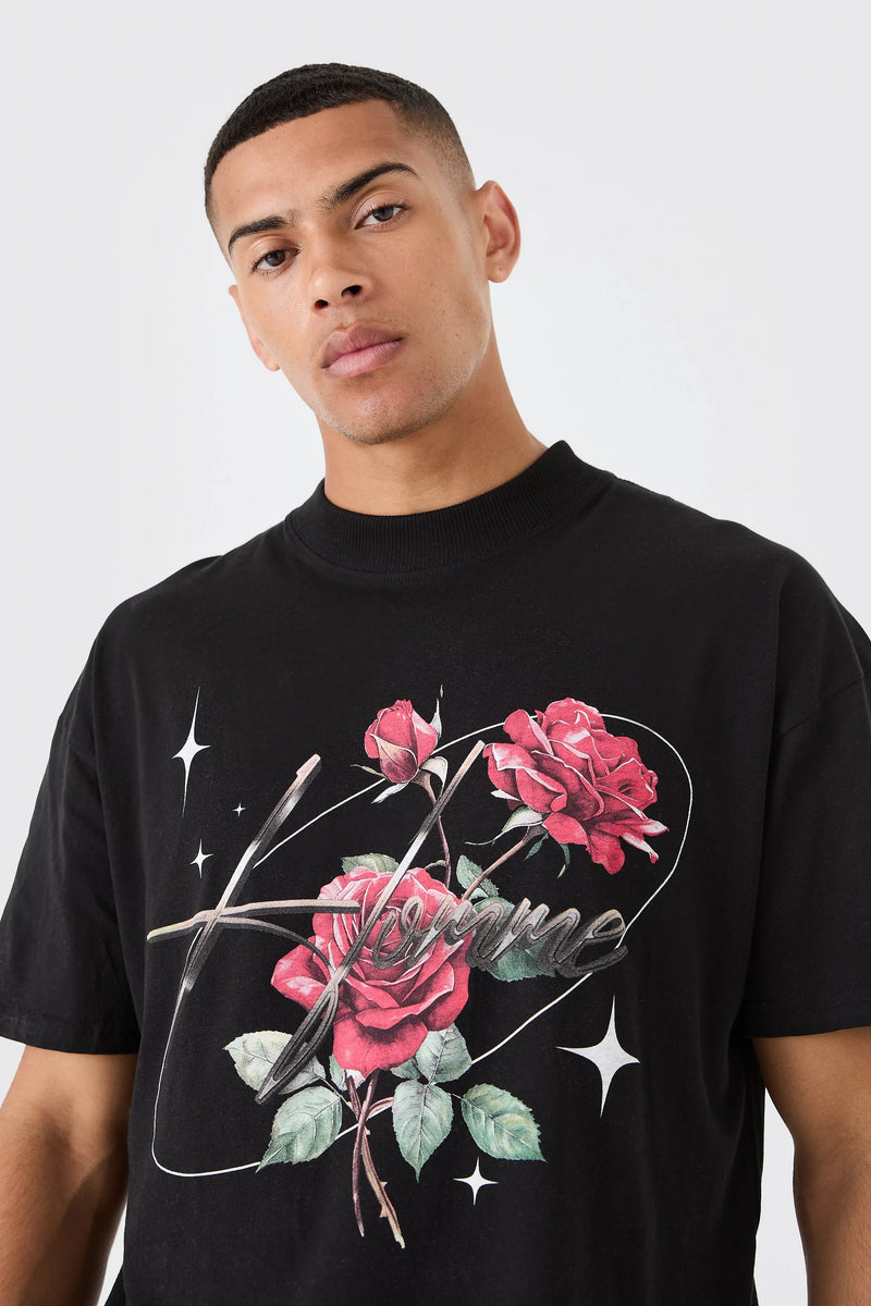 T-SHIRT GRAPHIC ROSE