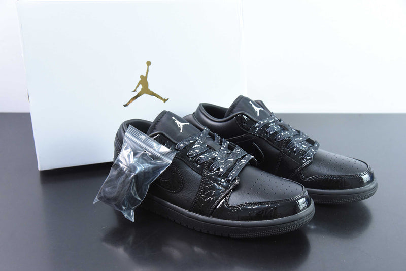 Jordan 1 Retro Low SE Patent Elephant Black